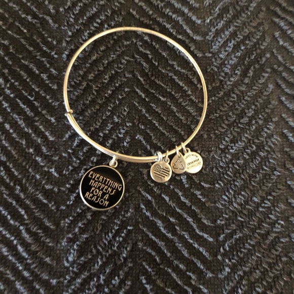 Alex and Ani Everything Happens for a Reason Silver Bracelet - Picture 2 of 2